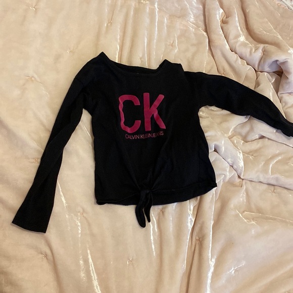 Calvin Klein long sleeved top with front tie - Picture 1 of 3